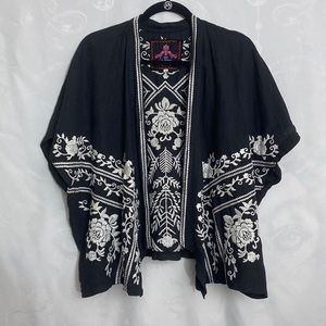 Johnny Was JW 100% Linen Cardigan Kimono Size M